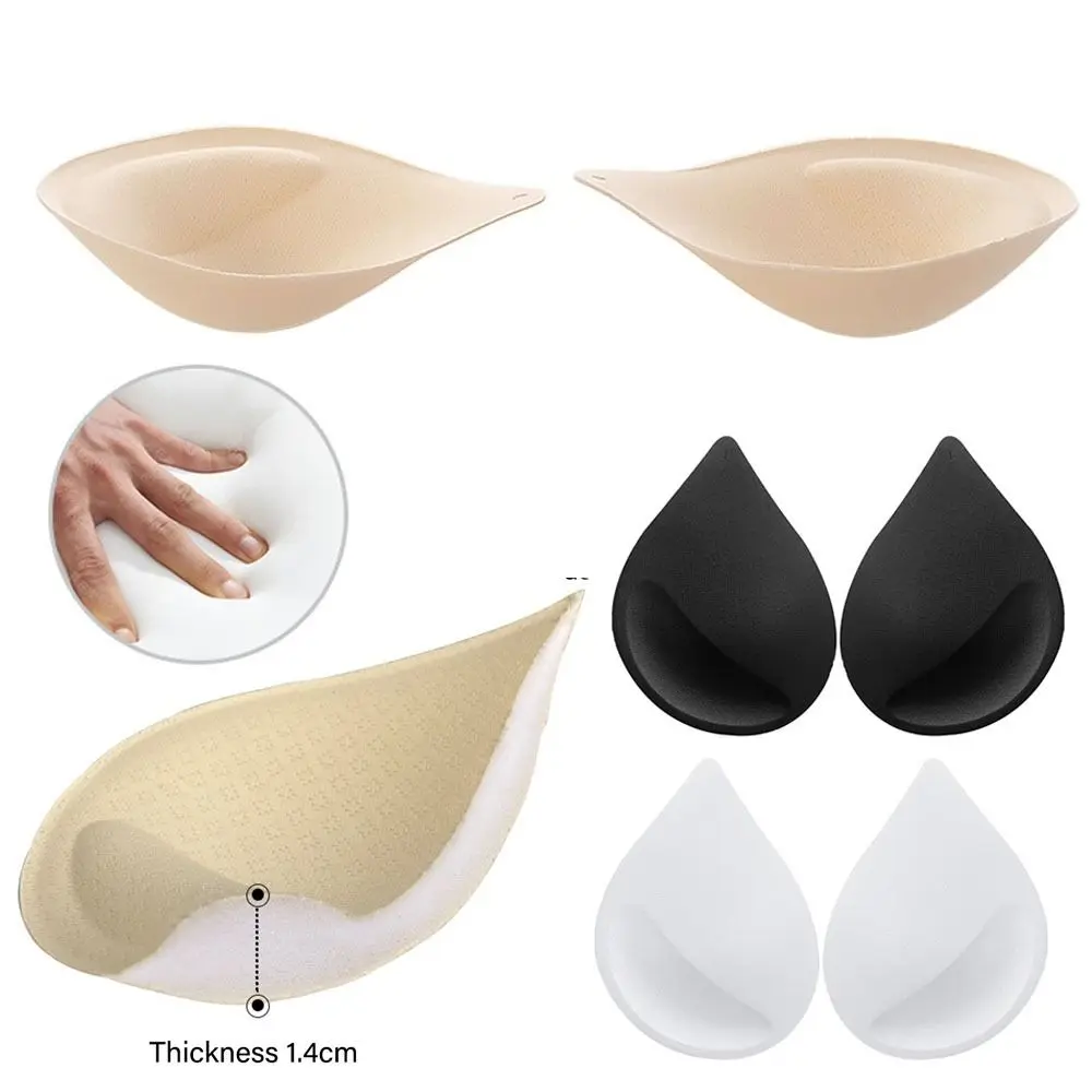 

2pairs Women Swimsuit Push Up Cups Thicken Insert Pad Bra Accessories Sponge Bra Pads Breast Bras