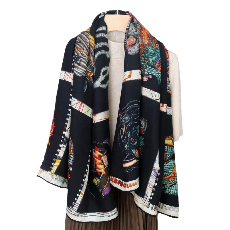 Classic Shawl 140 Natural Scarf Designer Silk Wool Scarves Cashmere Shawls Hand Rolled Edges Stole Pashmina Winter Accessories