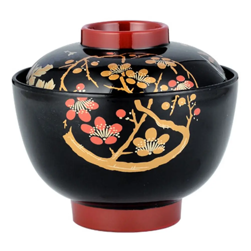 

1pc Japanese Style Miso Bowl With Lid Salad Rice Ramen Soup Bowls Udon Bowls Restaurant Ramen Noodles Container Tableware