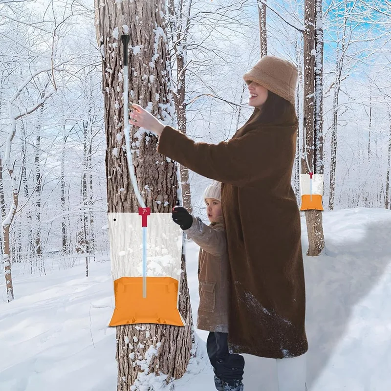 مجموعة التنصت على شراب القيقب ABDJ تتضمن صنابير شجرة القيقب 35 بوصة أنابيب شراب القيقب 8 لتر أكياس شفافة