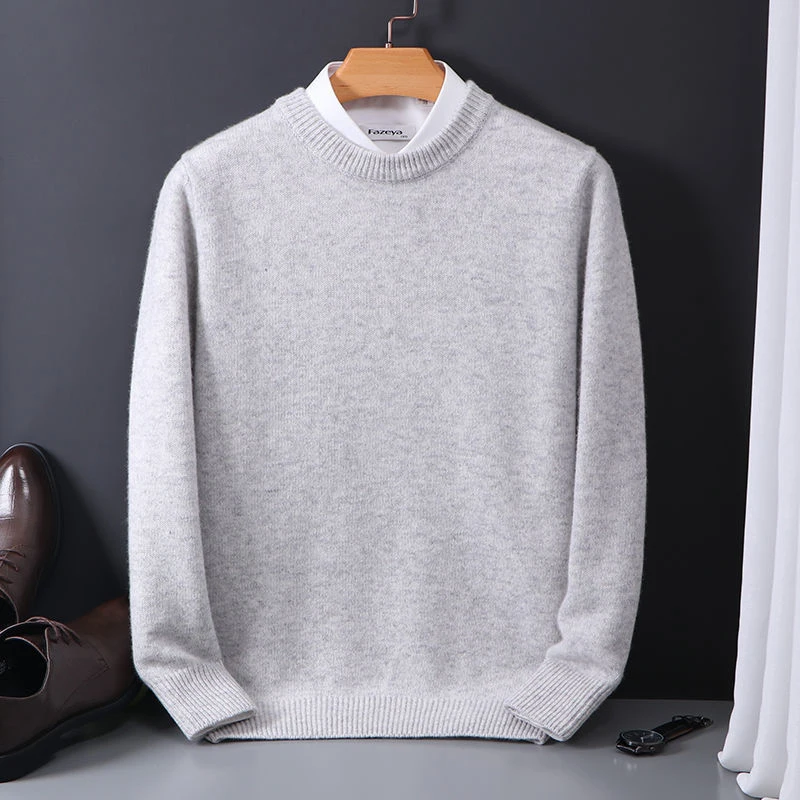 Cashmere Sweater Men\'s Knit O-neck Pullovers Loose Oversized M-5xl Knitted Bottom Shirt Autumn Winter Korean Men\'s Sweater New