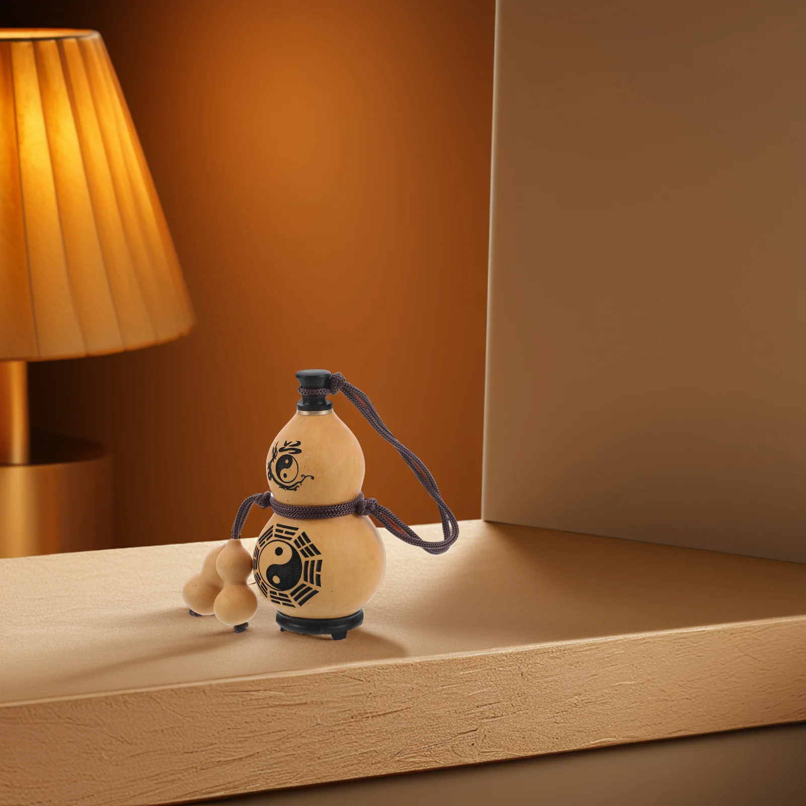 1 مجموعة المحمولة القرع زجاجة ماء النبيذ الطبيعي القرع النمط الصيني مانعة للتسرب سدادة قارورة المياه في الهواء الطلق للمشي التخييم