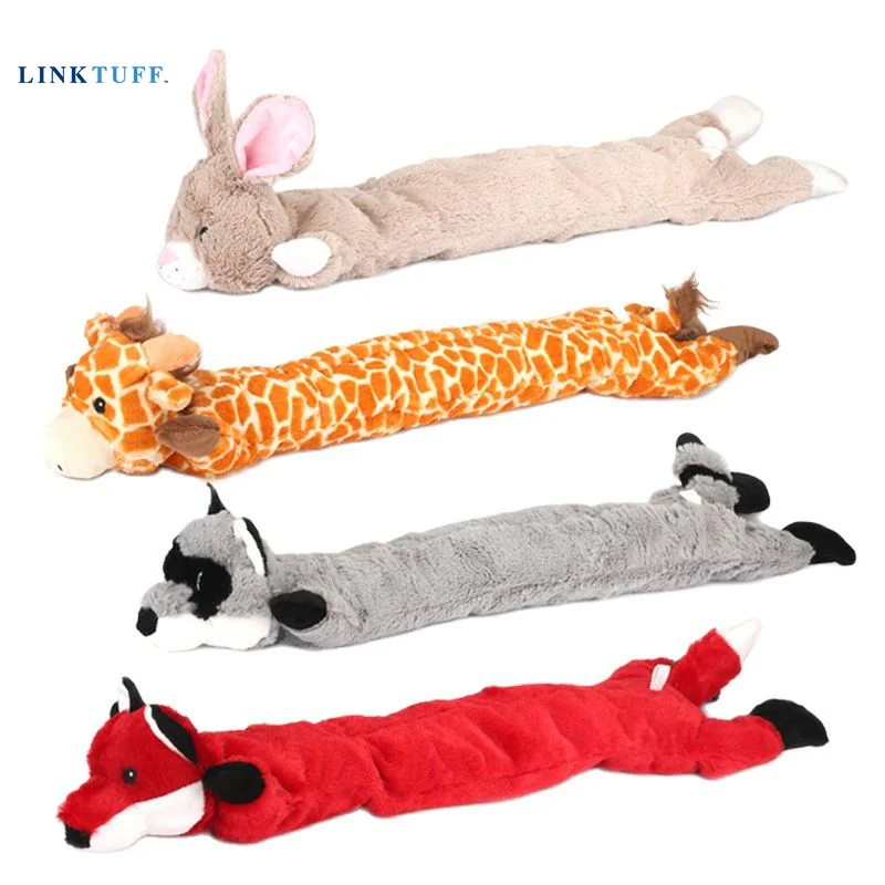 Linktuff Pet Dog Squeaky Training Toys - Giraffe/Rabbit/Raccoon/Fox
