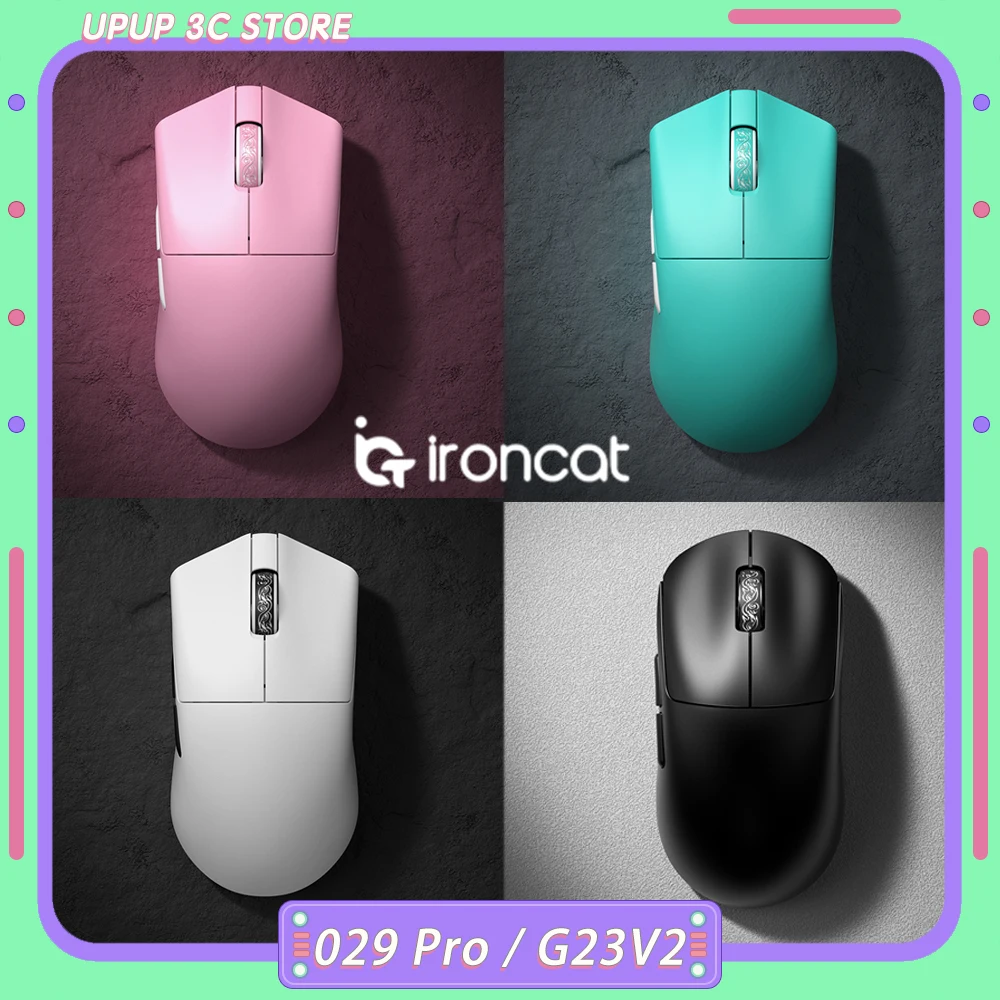 

Мышь Incott 029 Pro G23V2, трехрежимная беспроводная легкая игровая мышь RGB PAW3395/PAW3950ES-KING, 8K мыши, аксессуары для ПК и геймеров