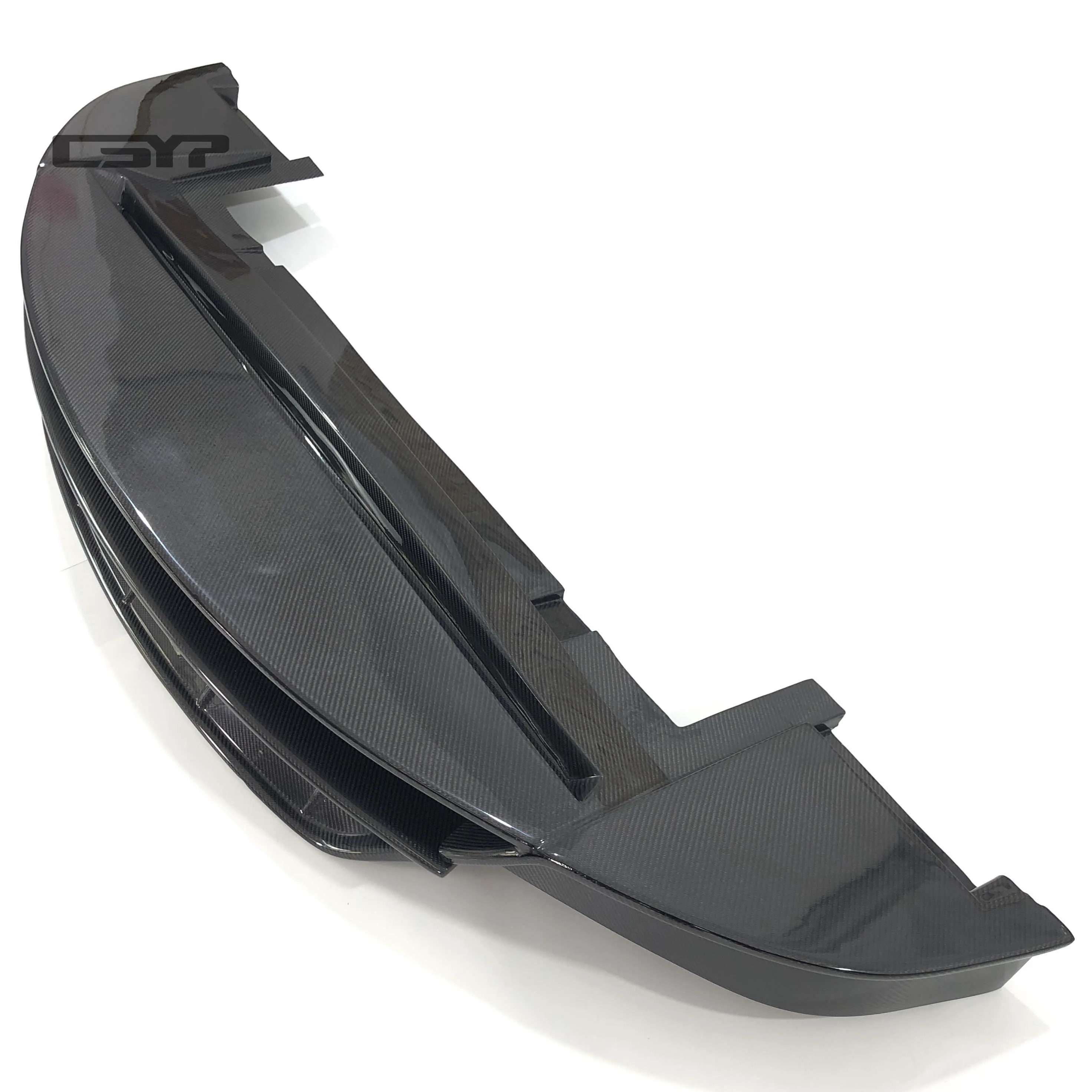 Carbon Black Fiber Front Lip Bumper Tesla Model X Universal Fitment Screw-On Retrofit