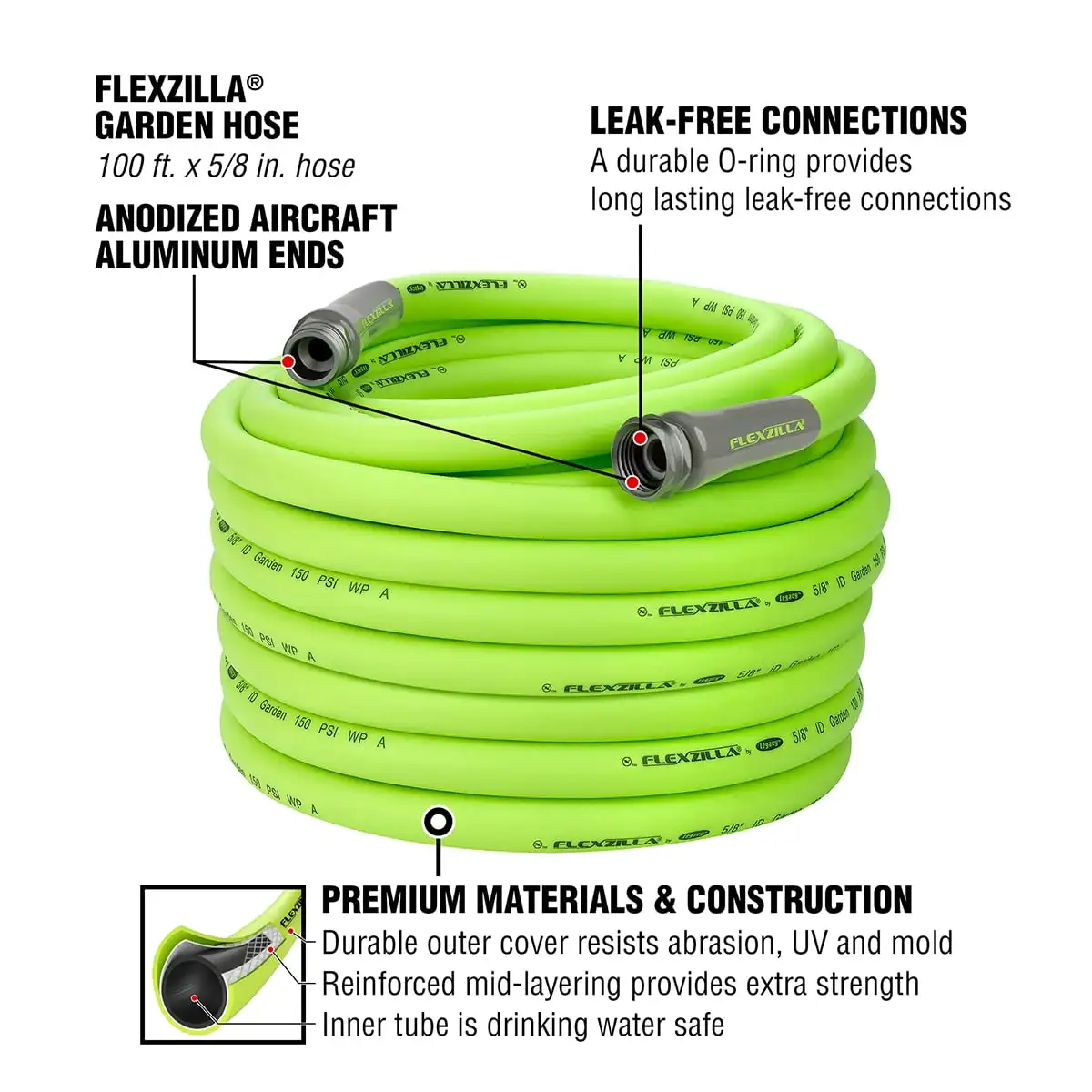 Flexzilla® Garden Hose, 5/8