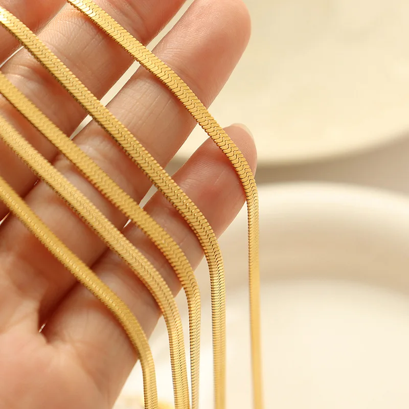 

Роскошная цепочка с лезвием из чистого золота 24 карата 9999, персонализированная универсальная кубинская цепочка для женщин