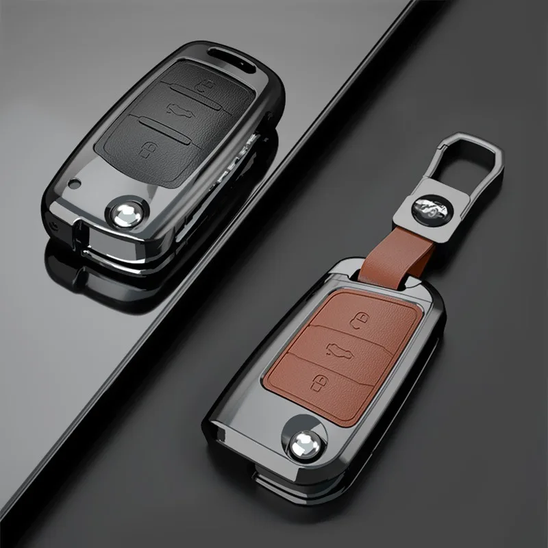 Zinc Alloy Car Key Case Cover For VW Volkswagen Polo Tiguan Passat Jetta Lavida Skoda Octavia Golf 7 MK7 Seat Ateca Leon Ibiza