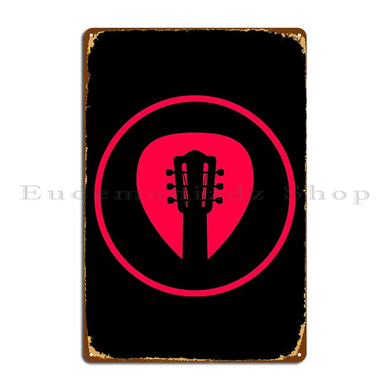 Guitar Pick Pink Metal Plaque Poster Rusty Garage Living Room Designs Club Bar Tin Sign Poster