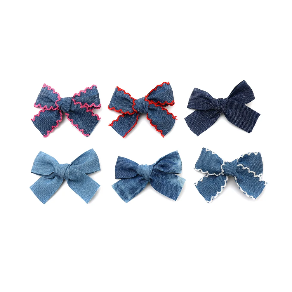 Fashion Denim BOW Hairband  Hairbow  Hair Accessories Elegant Hair Scruchy headband  bow clip