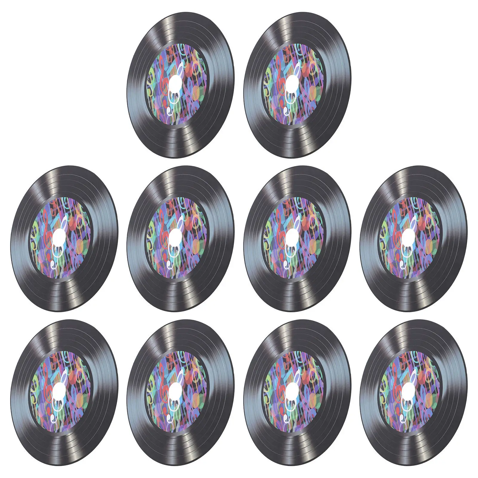 

Набор декоративных виниловых пластинок: черные диски для декора стен в стиле ретро, для музыкальных вечеринок, гостиной, спальни, офиса, кафе