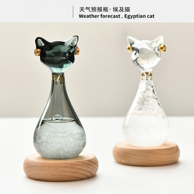 

Egyptian Cat Weather Forecast Bottle Storm Bottle Home Living Room Desktop Atmosphere Decoration Graduation Birthday Gift