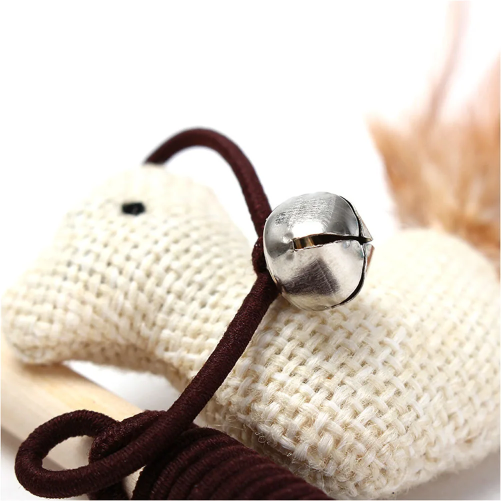 

1pcs Interactive Stick With Bell Chick Design For Kitten Activity Fun Pet For Teaser Bell Lovers