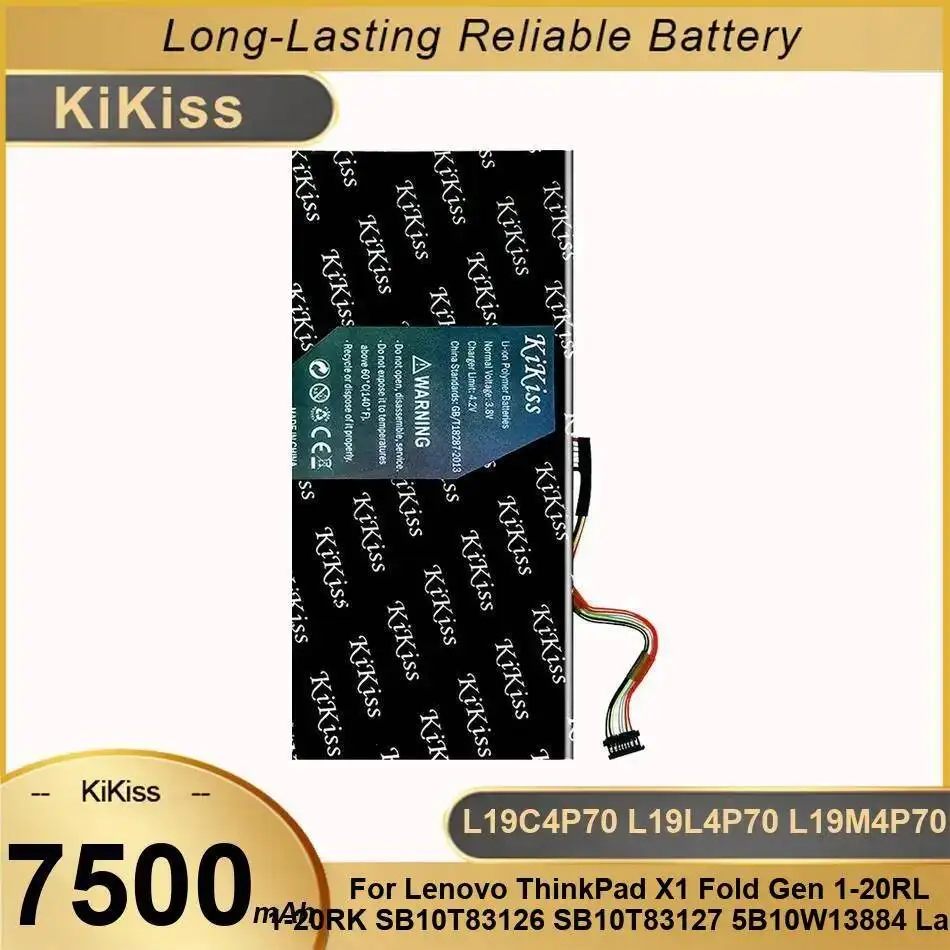 

Laptop Battery L19C4P70 L19L4P70 L19M4P70 7500mAh For Lenovo Thinkpad X1 Fold Gen 1-20RL 1-20RK SB10T83126 SB10T83127 5B10W13884
