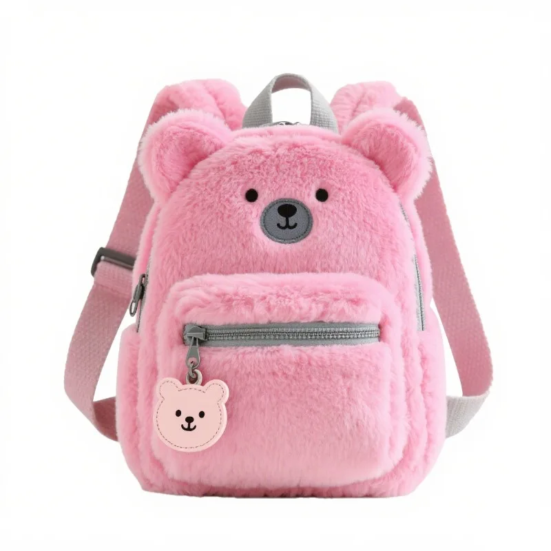 

New Kindergarten School Backpacks Plush Bear Children's Bag Adorable Cartoon School Bag for Girls Large Capacity mochila escolar