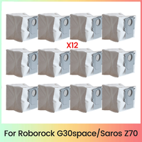 N83R Dust Bags For Roborock Saros Z70 / G30space Vacuum Cleaner Accessories Replacement Non-Woven Garbage Bags 12PCS
