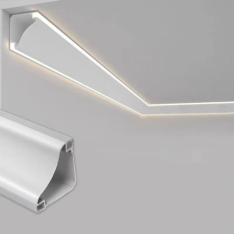 Gipsowe światło liniowe górny profil narożny do taśmy Led 1.5M profil aluminiowy do sufitu lampa do salonu