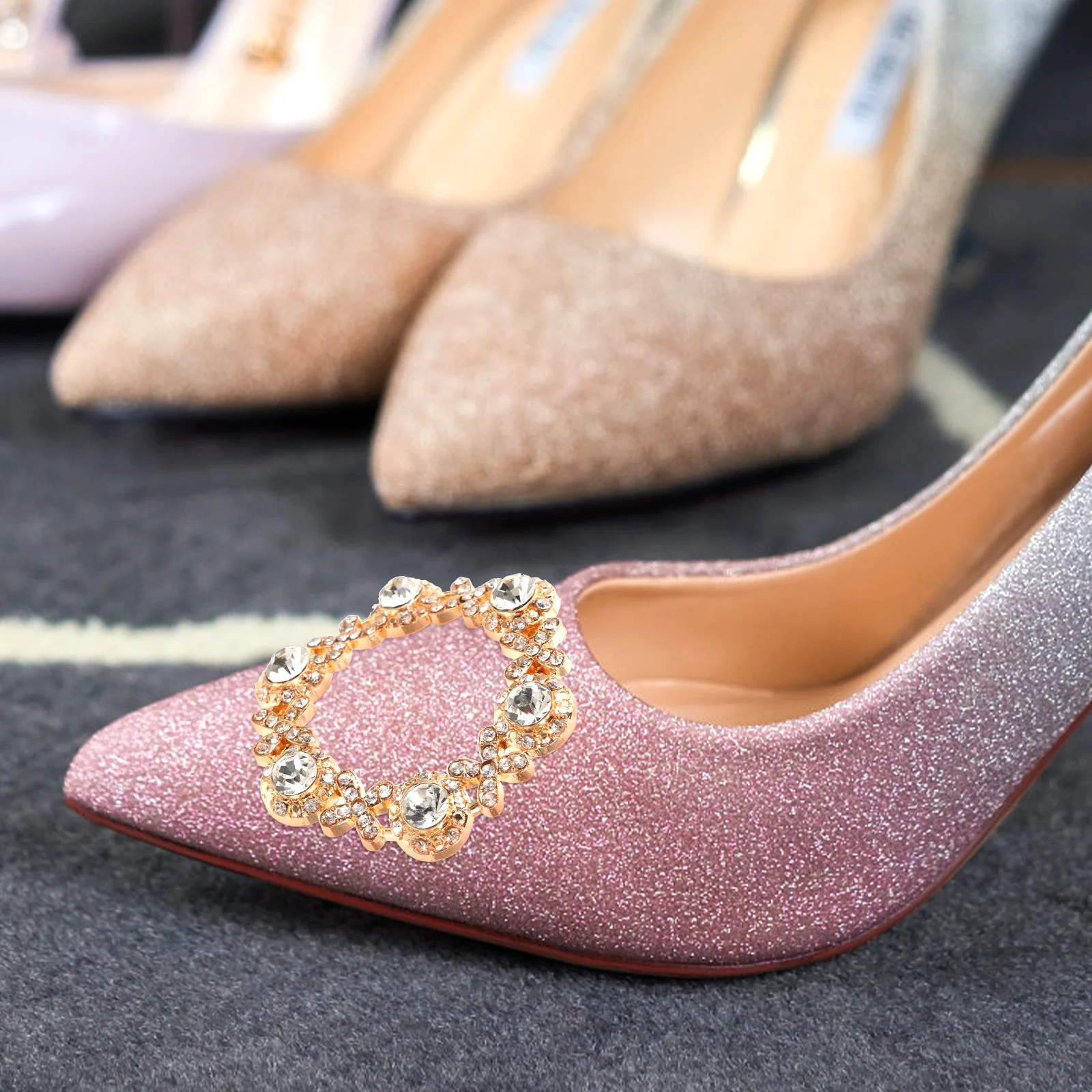 

Crystal Rhinestone Clips Decorative Buckle Pumps Accessories Bridal Bridal Shoe Decors Party Supplies H made Shoe Flowers