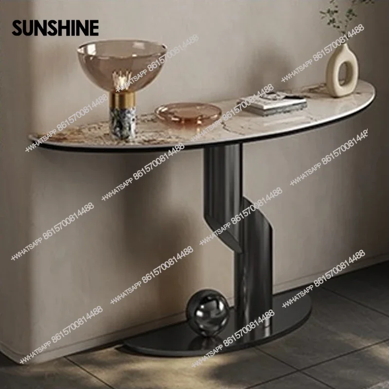 

Modern Luxury Corner Table Hallway Metal Salon Unique Console Table Mid Century Entryway Mesa Para Sala Living Room Furniture F
