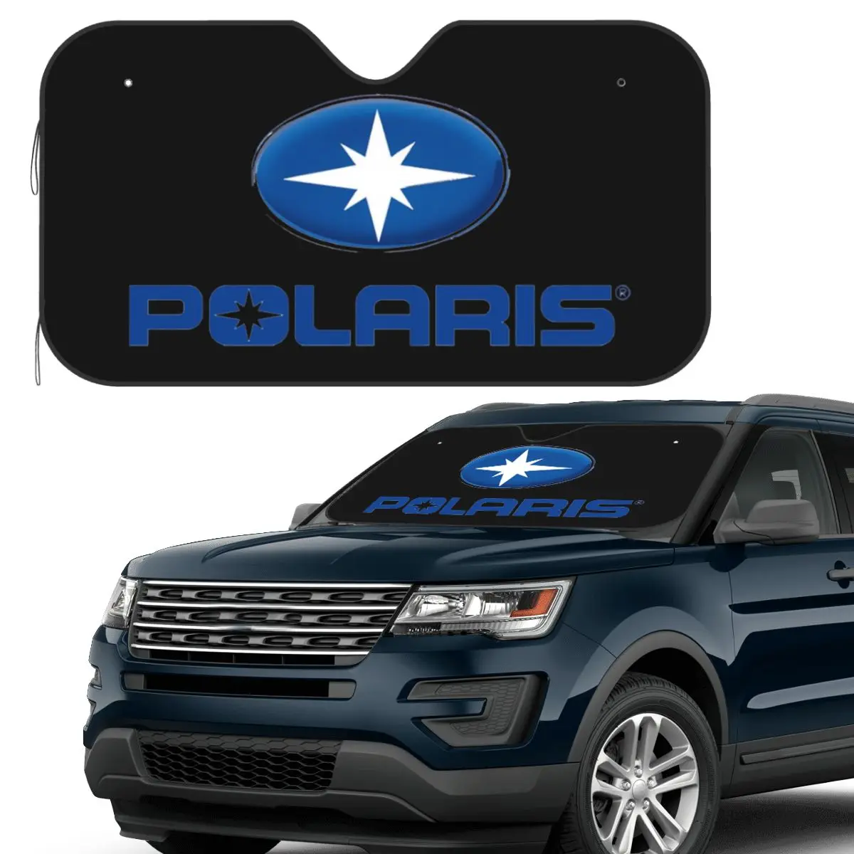 

Солнцезащитный козырек с логотипом Polaris, лобовое стекло автомобиля, солнцезащитный козырек, аксессуары, чехлы