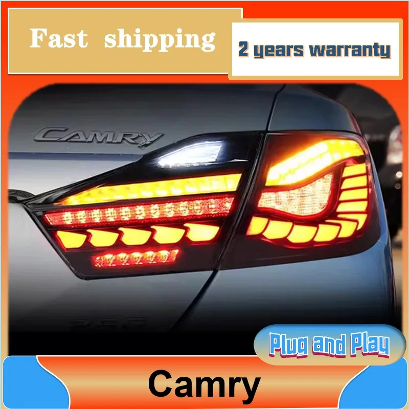 

Стайлинг автомобиля для Toyota Camry, задний фонарь 2012-2014, задний фонарь Camry, 7-й задний DRL, противотуманный тормоз, указатель поворота, задний ход
