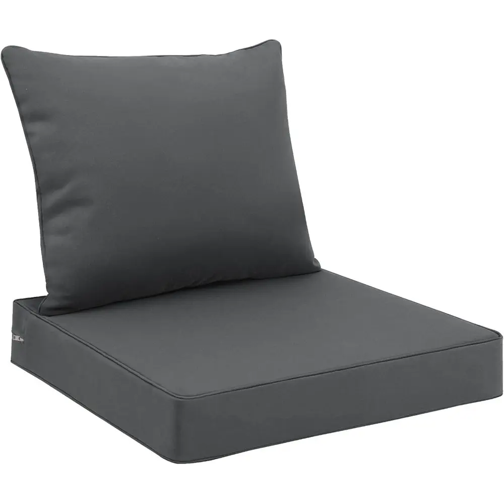 

Outdoor Seat Cushion Set 24 x 24 Inch Waterproo & ade Resistant Patio urniture Cushions with Removable Cover Deep Seat & Back Cu