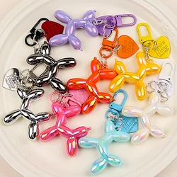 Balloon Dog Charm Key Chain Acrylic Candy Color Dogs Bag Decor Pendant  Christmas Gifts Fashion Korean Keyring Jewelry
