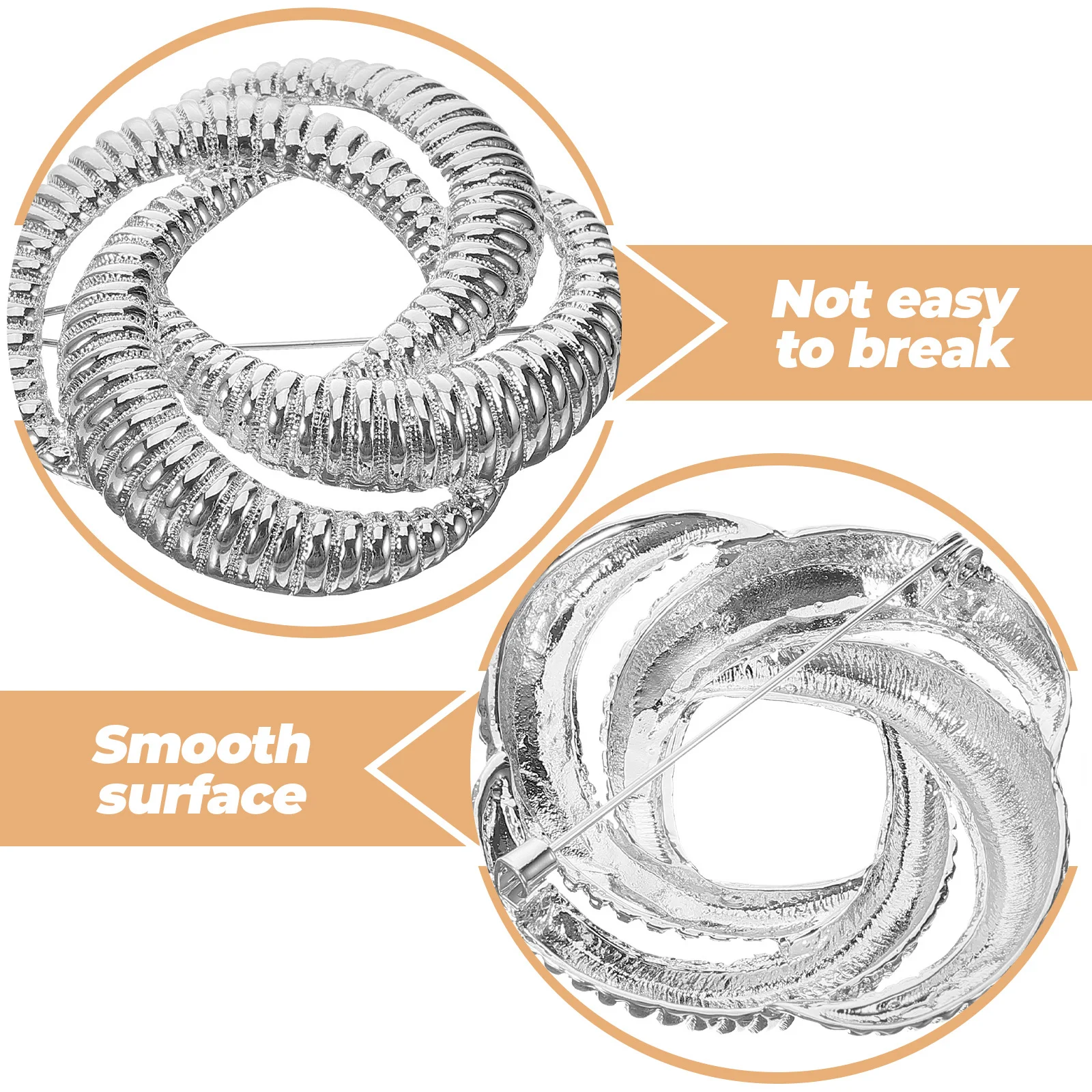 

Abstract Geometric Brooch Metal Twisted Strip Pin for Clothes Scarf Suit Stylish Fashion Jewelry Gift for Her Creative Breastpin