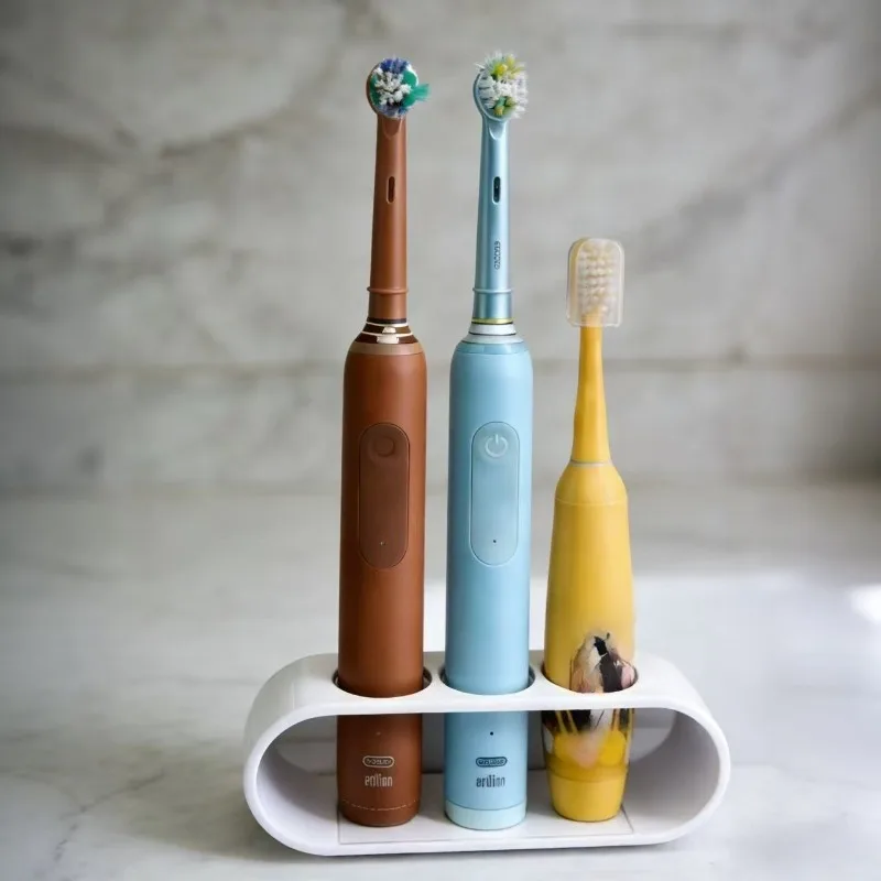 Electric Toothbrush Holder - Can Accommodate 3 Electric Toothbrushes, Storage Tool,Bathroom Storage Item,Keeps The Bathroom Tidy