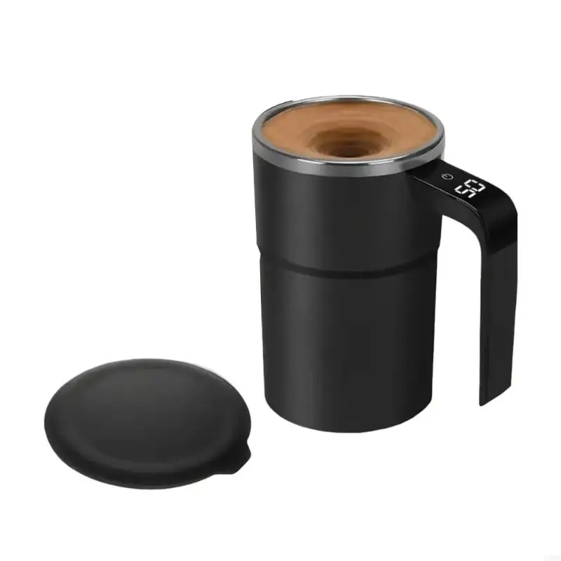   380ML Stirring Mug USB Rechargeable Stainless Steel Coffee Cup Control Intelligent Temperature Automatic Mixing Cup