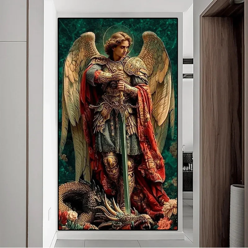 Saint archange Michael bricolage diamant peinture plein rond diamant broderie mosaïque bijoux point de croix Religion cadeau décor à la maison