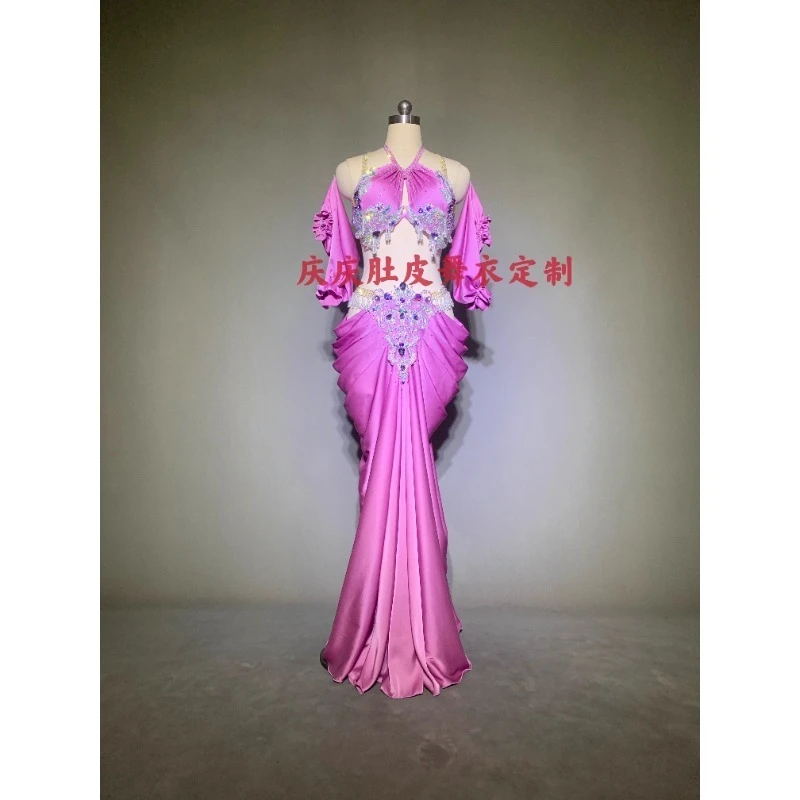 

Customized Belly Dancing Bra Performance Costume for Women Sexy Hollow Out Skirt Belly Dance Lesson Wear フットアクセサリー ベリーダンス