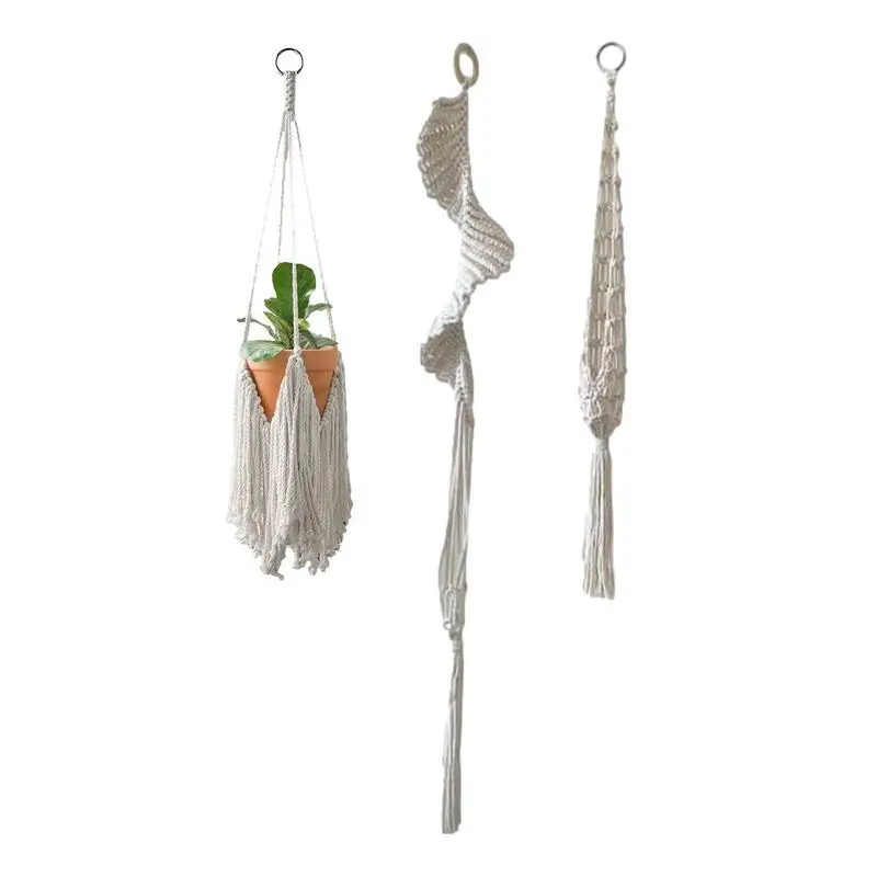 

Macrame Handmade Plant Hanger Baskets Flower Pots Holder Balcony Hanging Decoration Home Garden Supplies