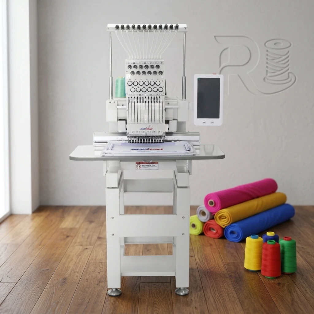 New REVHON Computerized Embroidery Machine 350*230mm Working Area 12 Needle Cap Embroidery Machine