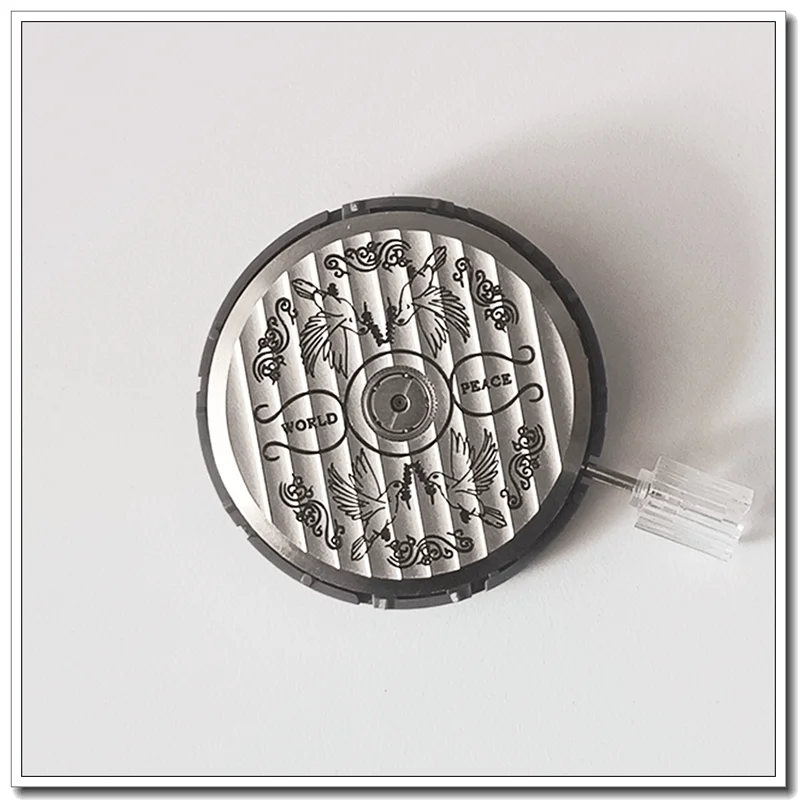 New Circular Nh35 Movement Rotor Vertical Spiral Warm Gold Rose Gold Silver Movement Rotor Watch Custom Rotor