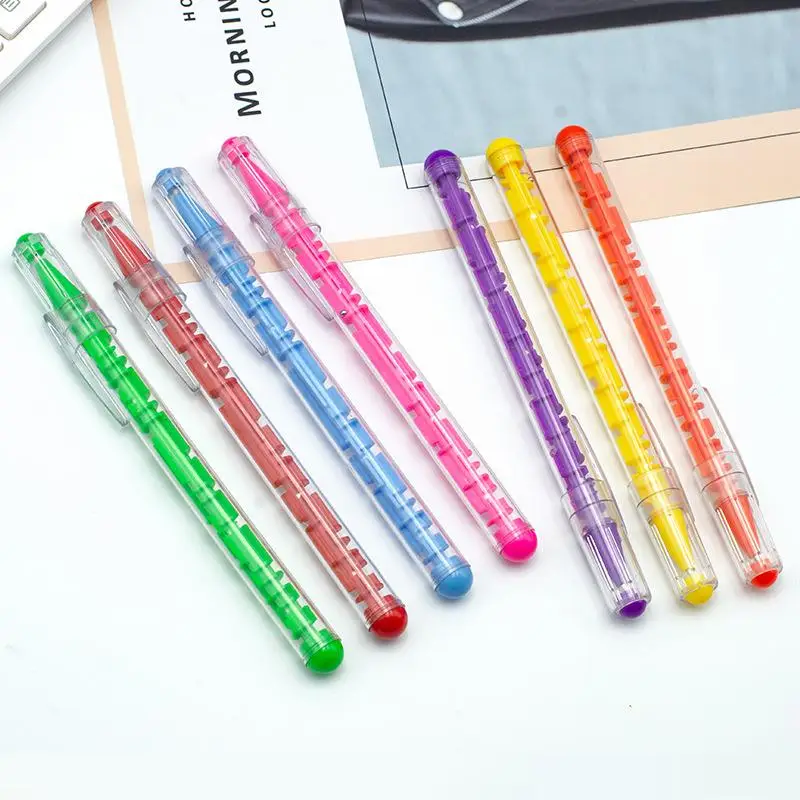 2Pcs Fun Puzzle Game Pen Maze Ballpoint Pen Creative Stationery Stress Relief Writing Tool Unique Gift