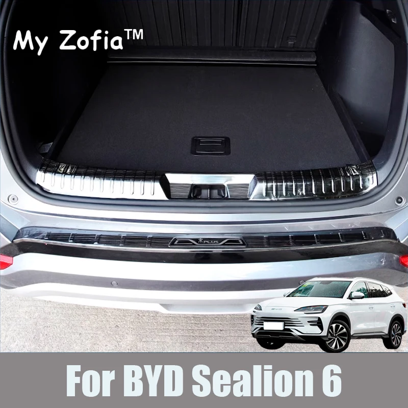 

For BYD Seal U Sealion 6 Song Plus DMI 2024 2025 Car Styling Threshold Trunk protector plate Stainless steel Sticker Accessories