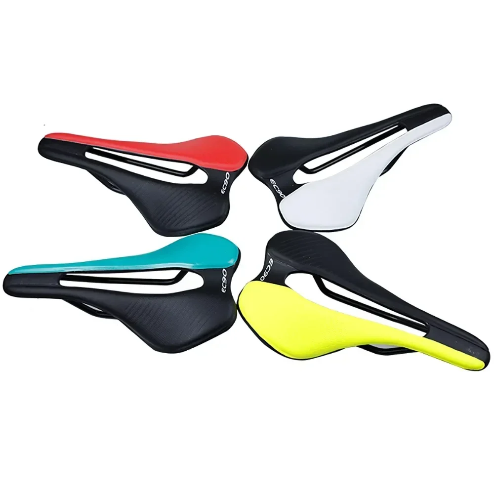 EC90 MTB Mountain Bike Saddle Comfort Road Bicycle Seat Cushion Nylon Fiber and Leather Material Cycling Accessories Parts