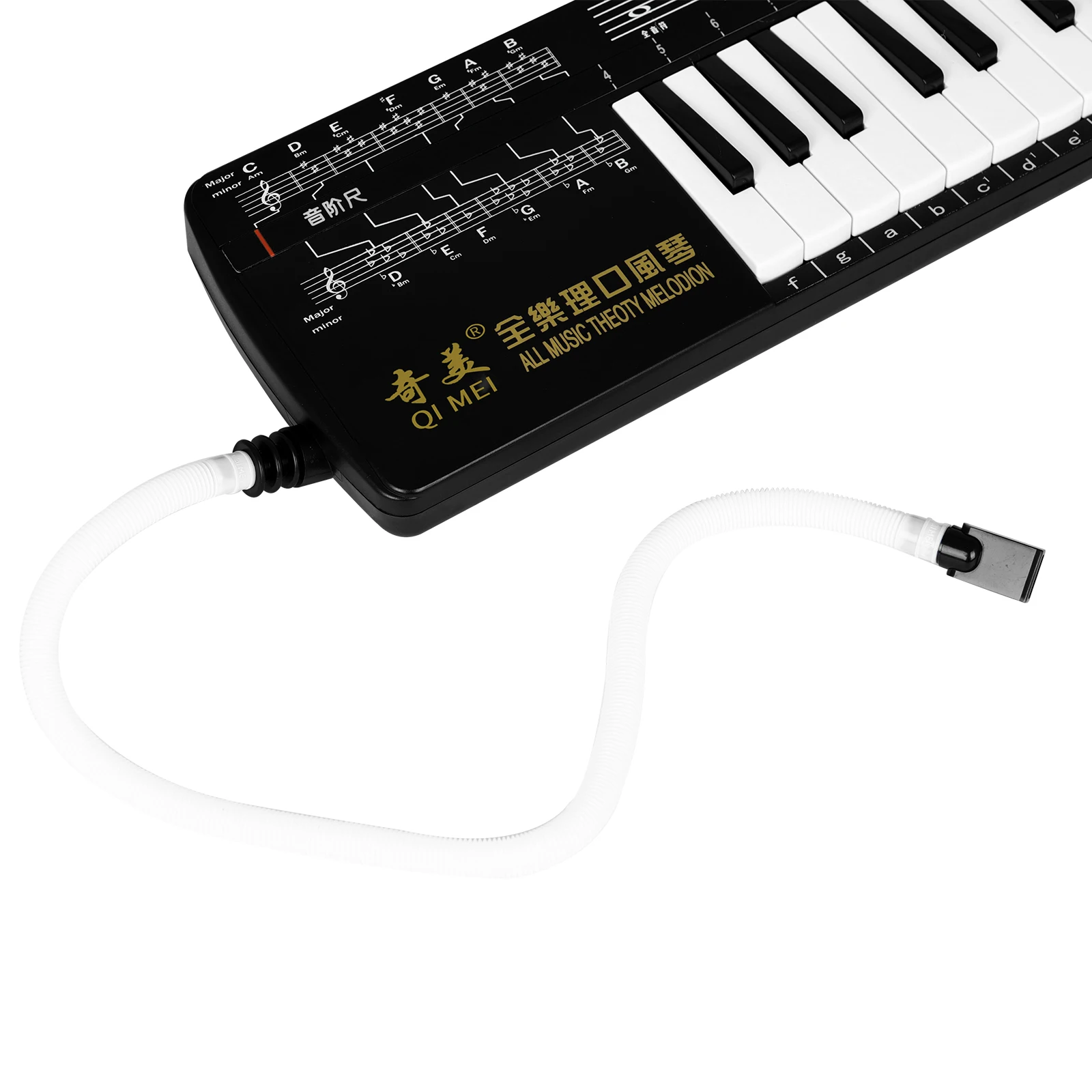 QIMEI 37 مفاتيح ميلوديكا لوحة مفاتيح البيانو نمط آلة موسيقية هارمونيكا الفم الجهاز مع حقيبة حمل المعبرة التعليمية Gi