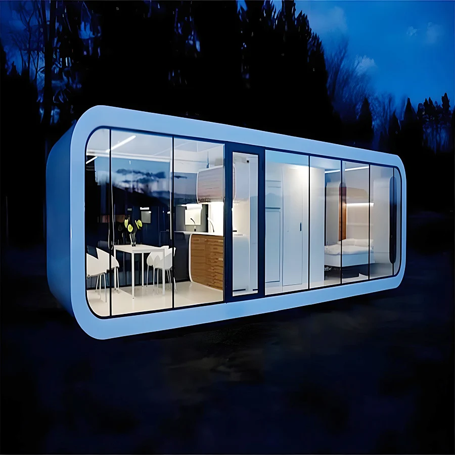 Sea Container House Prefabricated Garden Houses Ready to Live in 2 Bedroom Apple Capsule Home Buildings Prefab Tiny House Mobile