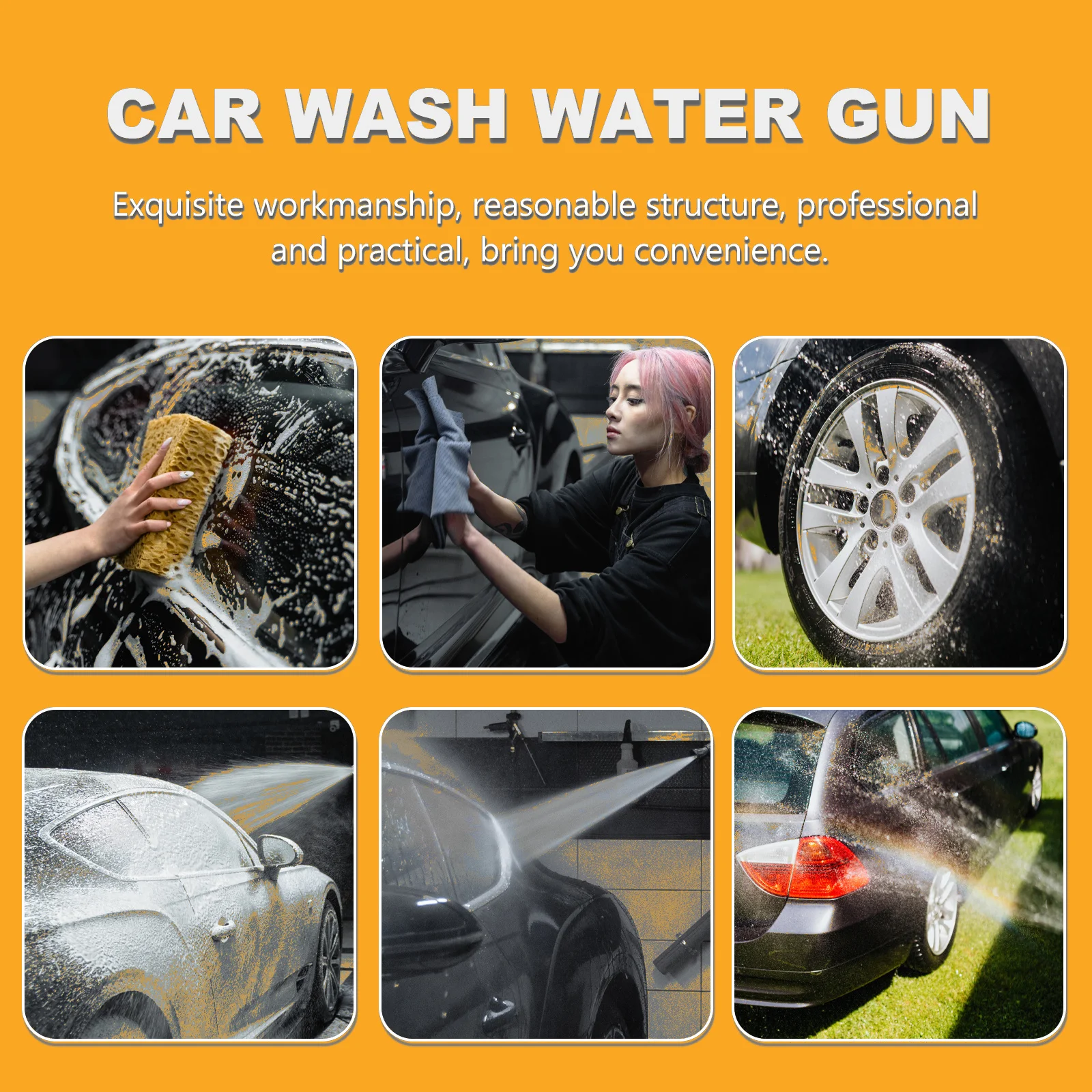 

1Set Pressure Washer Nozzle Car Washer Tool High Pressure Wand Attachment Compatible Gas Power Washers Remove Stubborn Dirt