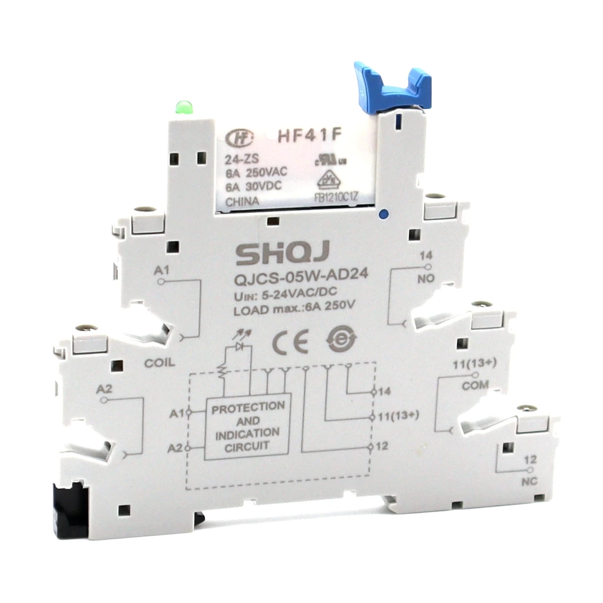 20PCS/BOX SHQJ 41F-1Z-C2-1 C4 HF41F 24-ZS 12-ZS 5-ZS QJCS-05W-AD24 05WL SPDT 1CO 6A Screw Screwless Ultra slim Relay Module