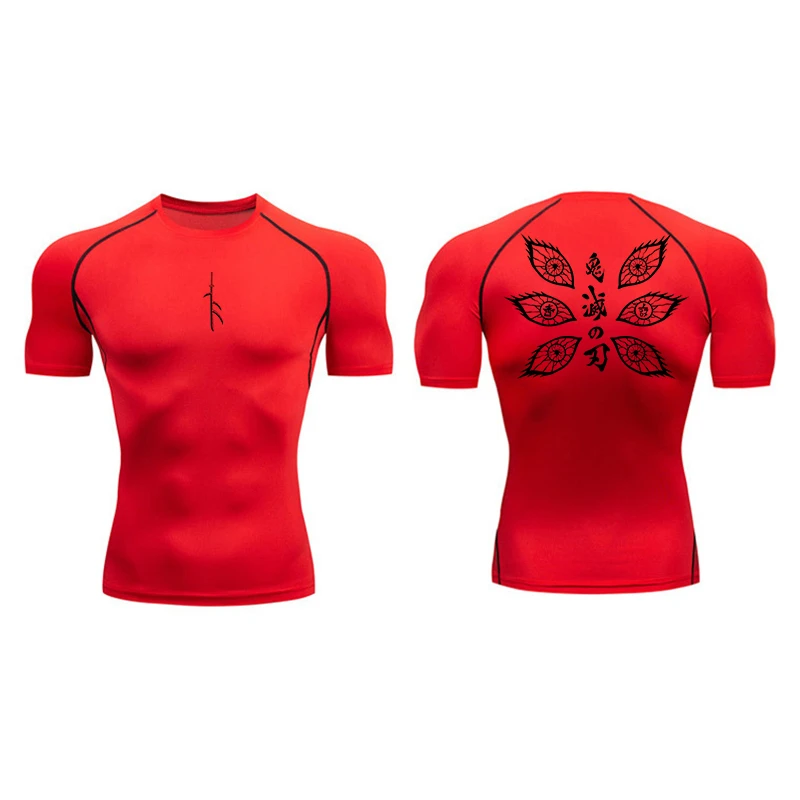 Graphic Print Compression Shirt for Men Gym Workout Running T-Shirt Tees Tops Athletic Quick Dry Undershirt Baselayer Activewear image 5