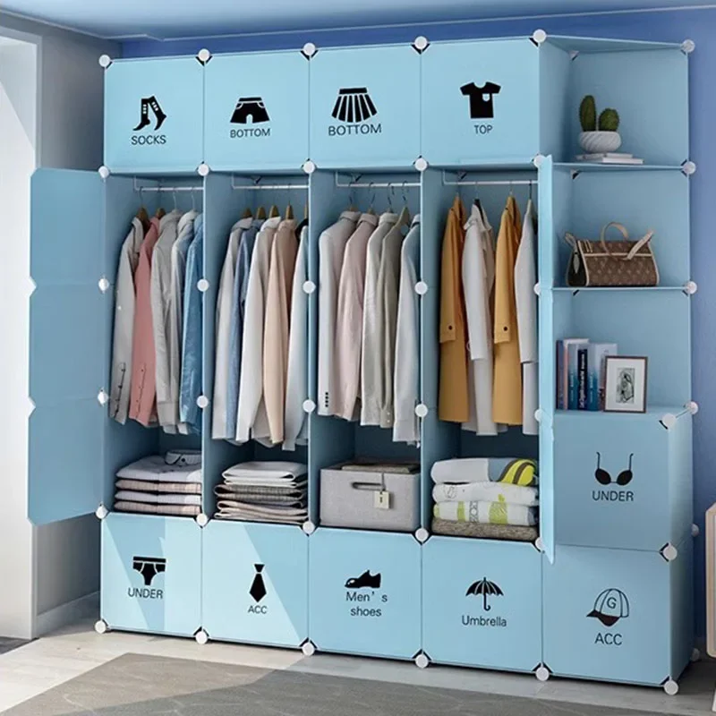 Storage Cupboard Closet Organizer Nordic Cube Bedroom Clothes Simple Partitions Wardrobe Space Saving Armario Home Furniture