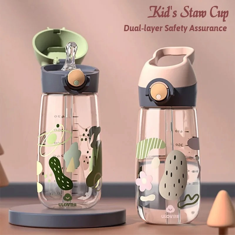 

Безопасная соломенная чашка для детей и взрослых, не содержащая бисфенола А, герметичный замок, Y-образный мундштук, прозрачные маркировки, разборная, легко чистящаяся дорожная бутылка