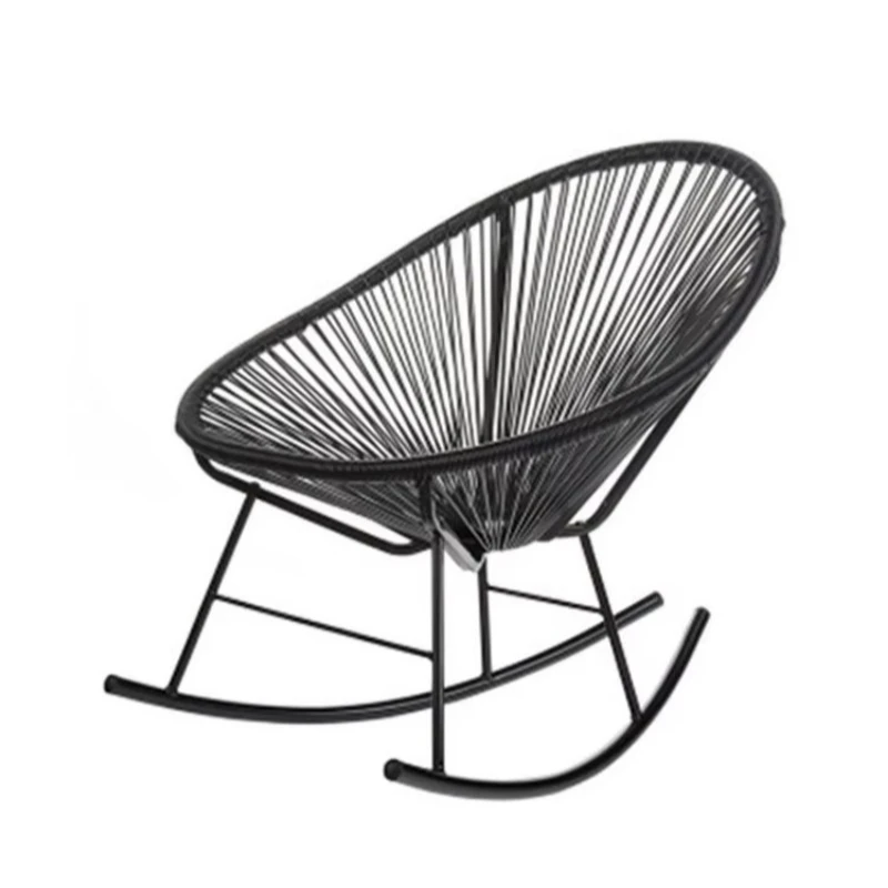 Outdoor simple modern movable rattan three-piece balcony garden furniture