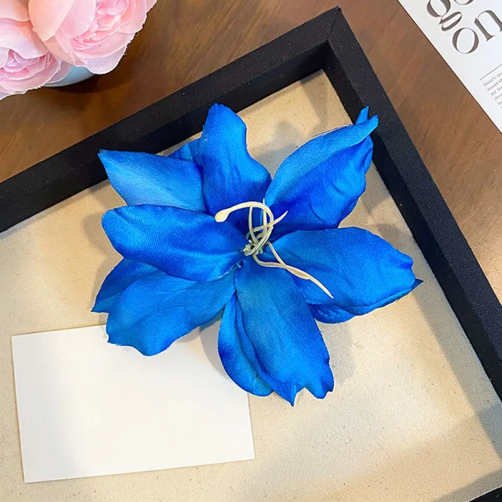 Elegant Hibiscus Floral Side Clip Women Summer Vacation Hair Accessory Realistic Bloom Style Fashion Headwear Pins