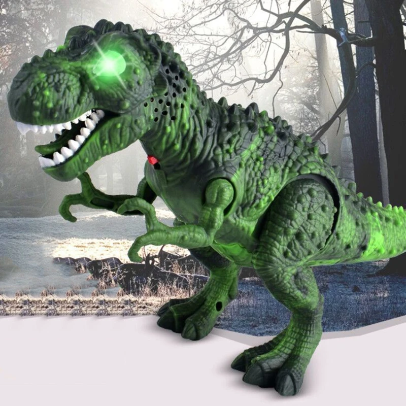 

9’’ Mechanical Dinosaur Toy Model Electronic Gift Smart Robot Tyrannosaurus with Luminous Eyes Children Toddler Gift