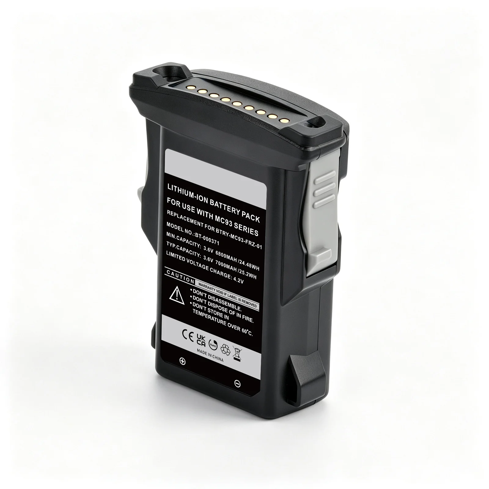 Grepro High Capacity 7000mAh Replacement Battery for Zebra MC93 MC930B BT-000371 BTRY-MC93-FRZ-01 Series Barcode Scanner