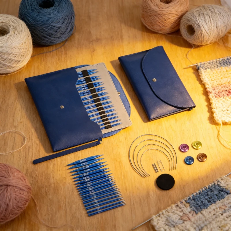 

Набор сменных спиц для вязания, 13 пар, алюминиевые круговые спицы, набор для рукоделия, гладкие кончики, легко использовать для начинающих